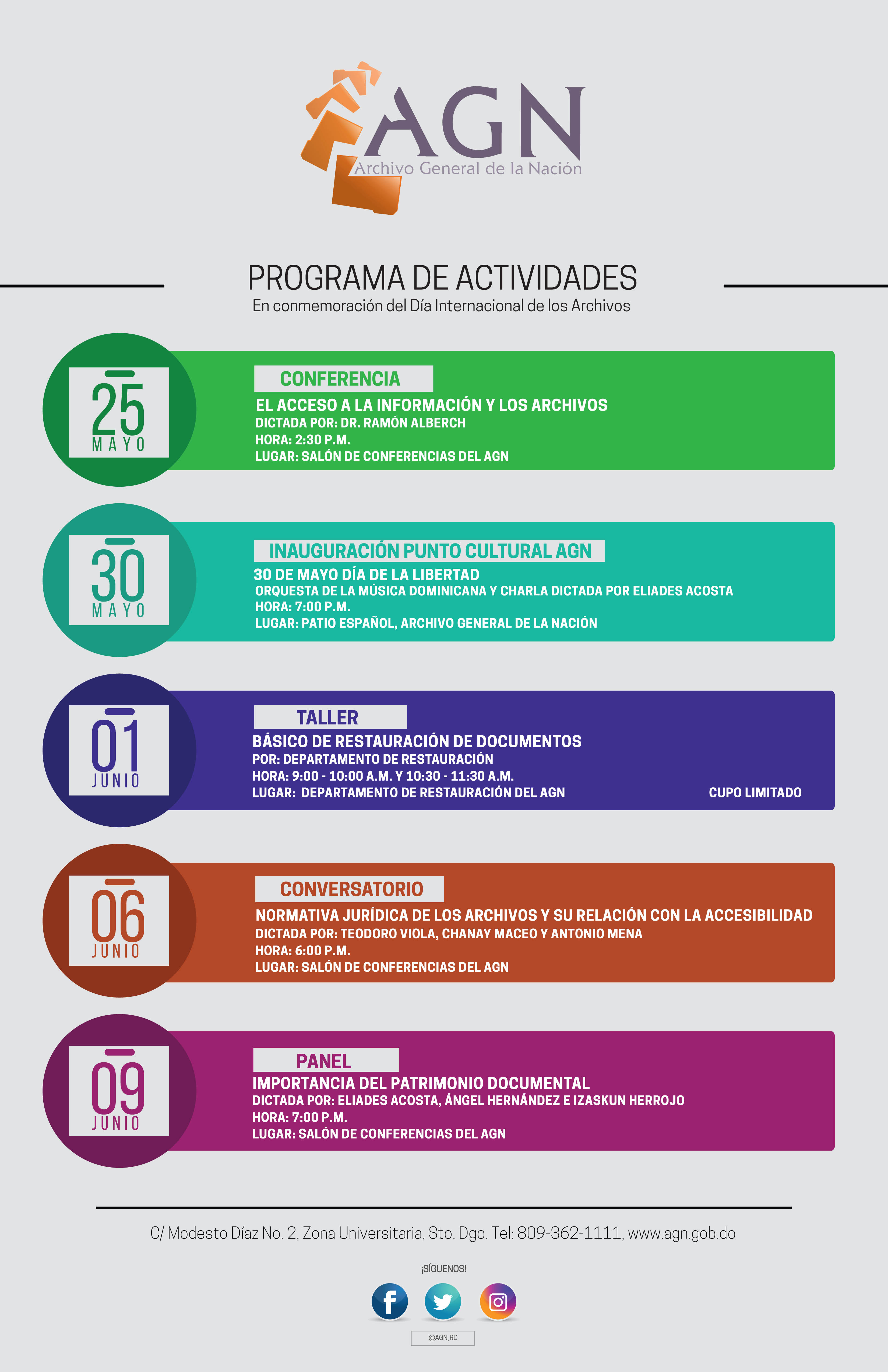 Calendario de actividades