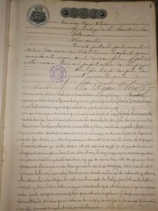 Fotografía de escritura de compaventa de Amelia Herrera Conejo y Rafaela Rodríguez Grillo