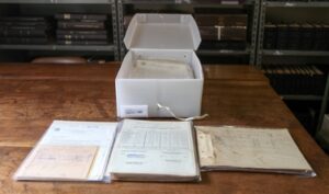 Documentos avulsos acondicionados depois do tratamento de preservação
